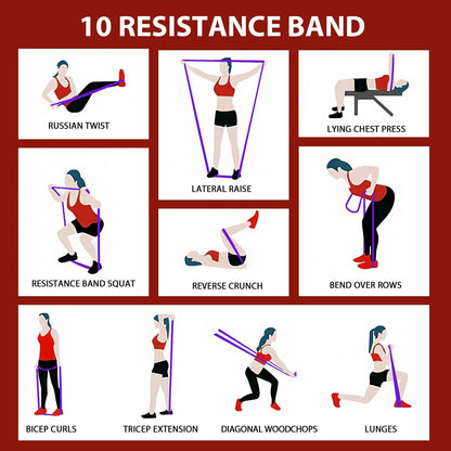 Pull up Assistance Bands,5-125Lb Resistance Bands with Grip、Door Anchor、Gym Bag - Exercise Bands for Full-Body Training, Fitness, Physical Therapy -USA Original Patent